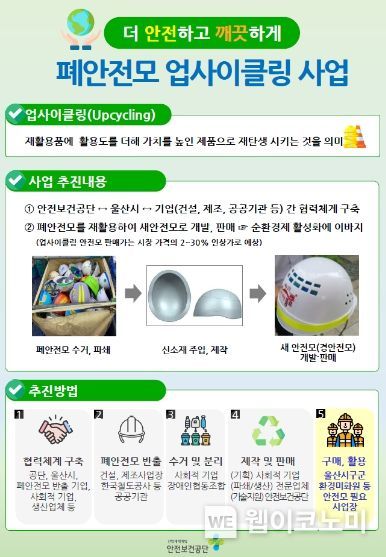 폐안전모 업사이클링 사업 안내문