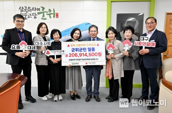 군위군, 이웃사촌 경북을 위해 산불 피해 성금 총 2억여원 모아, 사랑을 담은 도움의 손길 전해